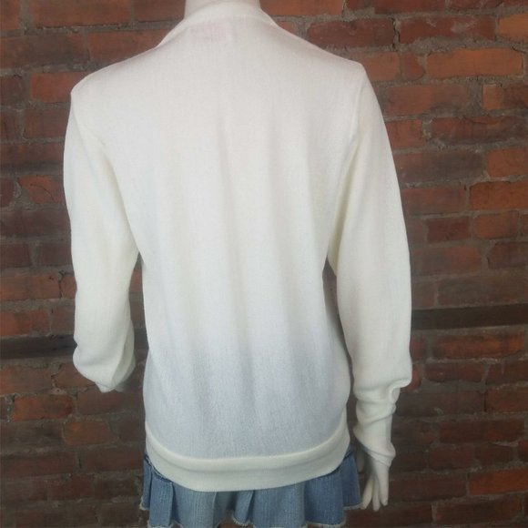 VTG Lady Pickering Kimburton Women's Cardigan Sweater Ivory Lightweight  Size XL - Picture 4 of 6